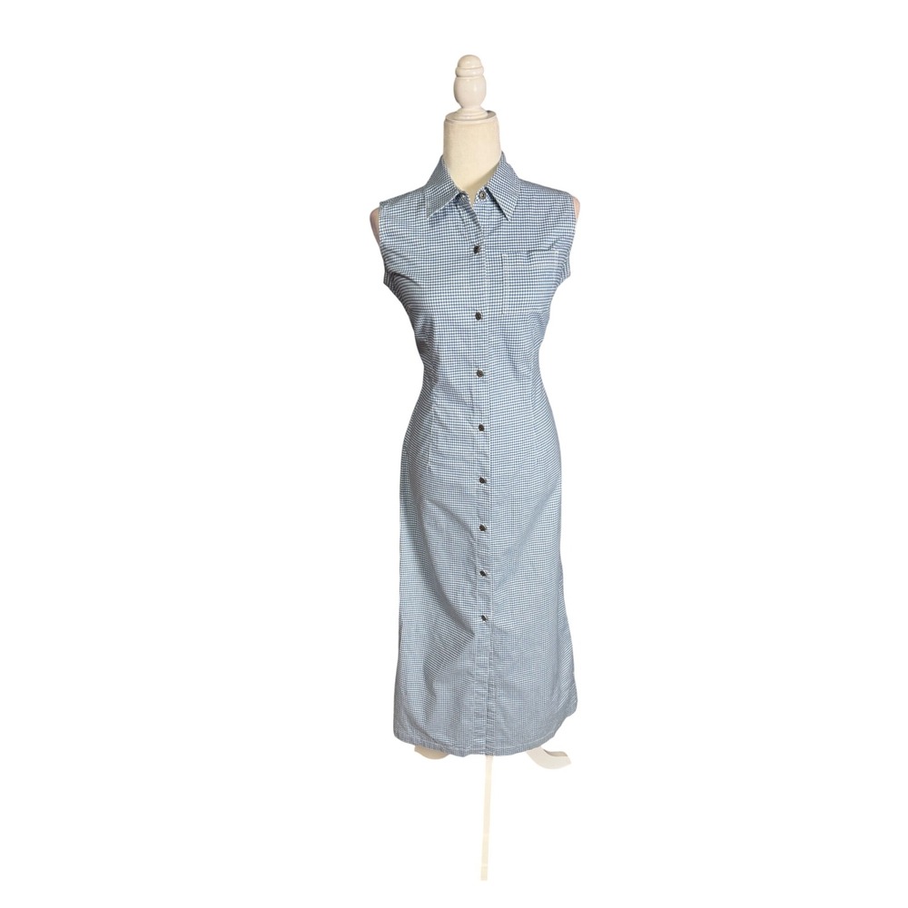 Vintage Liz Claiborne gingham button down midi dress 90s cottagecore‎